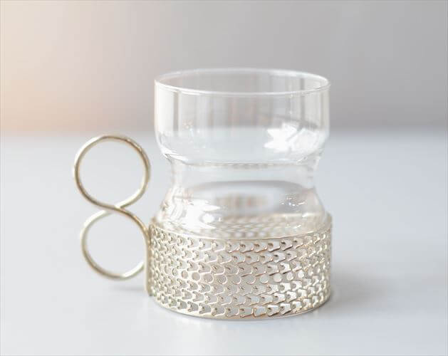 iittala イッタラ Tsaikka ツァイッカ グラスカップ クリア×シルバー ホルダー ガラス 北欧 ヴィンテージ_260522