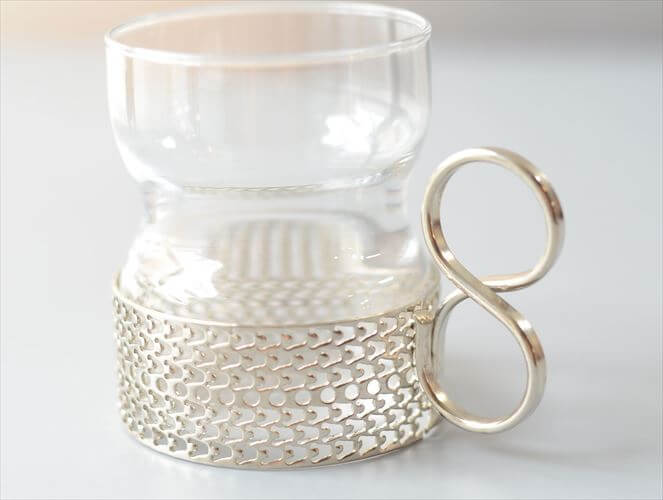 iittala イッタラ Tsaikka ツァイッカ グラスカップ クリア×シルバー ホルダー ガラス 北欧 ヴィンテージ_260522