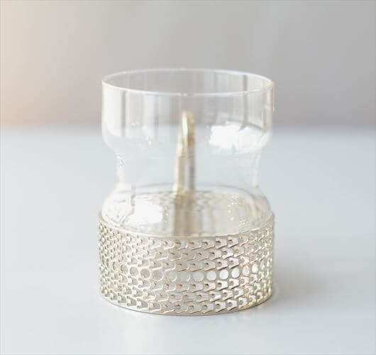 ラベル残! iittala イッタラ Tsaikka ツァイッカ グラスカップ クリア×シルバー ホルダー ガラス 北欧 ヴィンテージ_260522