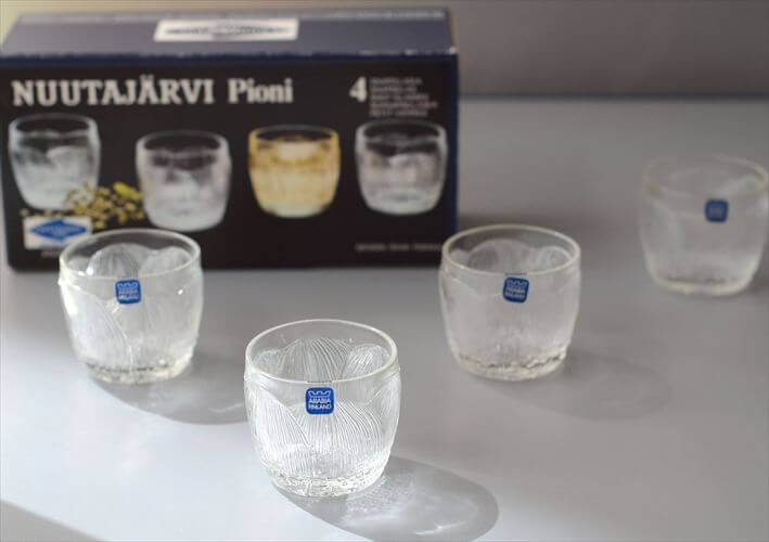 フィンランド製 NUUTAJARVI ARABIA Pioni ショットグラス 30ml ヌータヤルヴィ アラビア ピオニ ガラス 北欧 ヴィンテージ