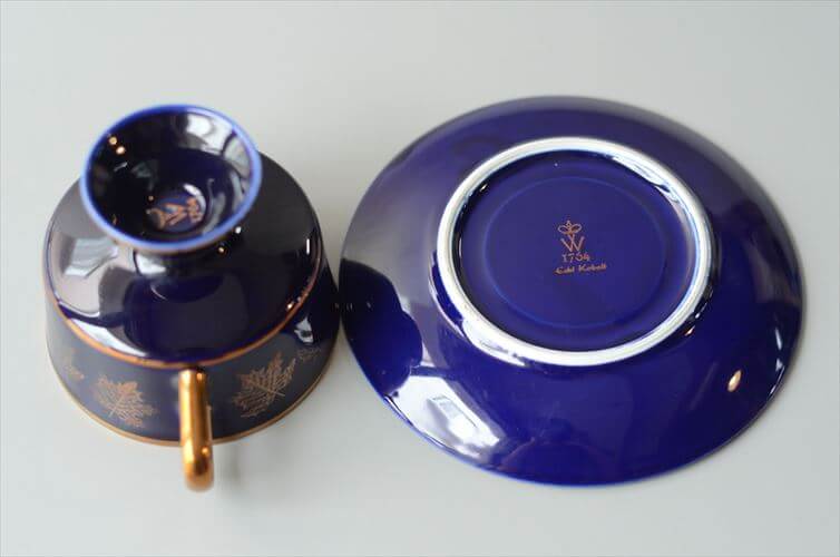 ドイツ製 Wallendorfer Porzellan カップ&ソーサー Echt Kobalt ヴァレンドルフ 食器 ヴィンテージ アンティーク_260605