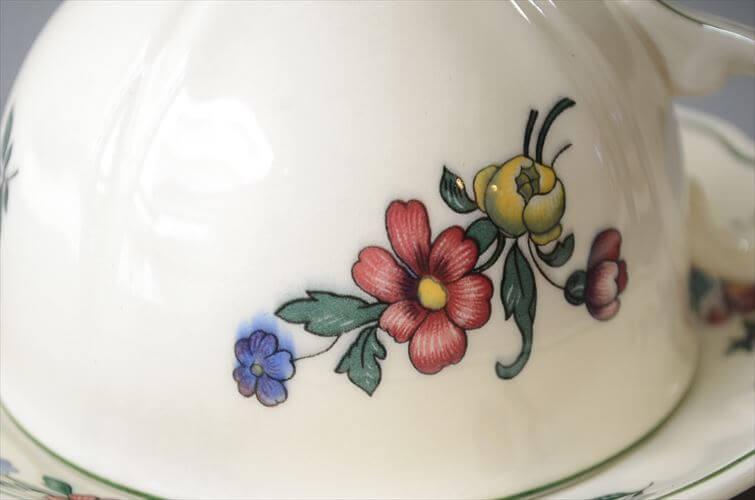 ドイツ製 VILLEROY&BOCH Alt Strassburg カップ&ソーサー ビレロイ＆ボッホ 陶器 アンティーク ヴィンテージ_260610