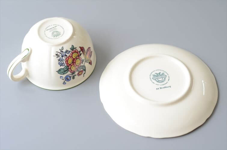 ドイツ製 VILLEROY&BOCH Alt Strassburg カップ&ソーサー ビレロイ＆ボッホ 陶器 アンティーク ヴィンテージ_260610