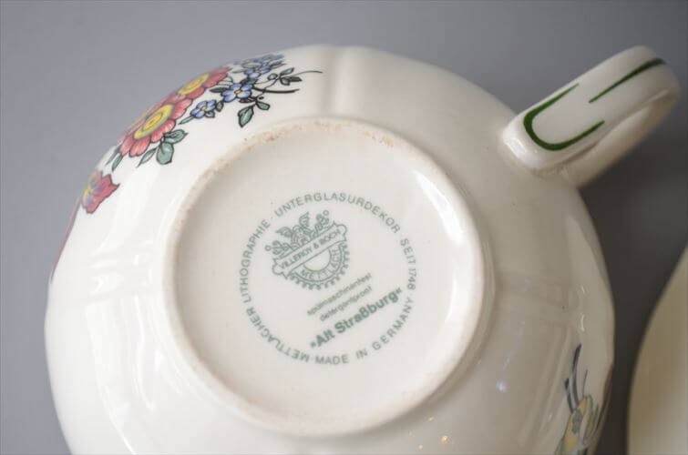 ドイツ製 VILLEROY&BOCH Alt Strassburg カップ&ソーサー ビレロイ＆ボッホ 陶器 アンティーク ヴィンテージ_260610