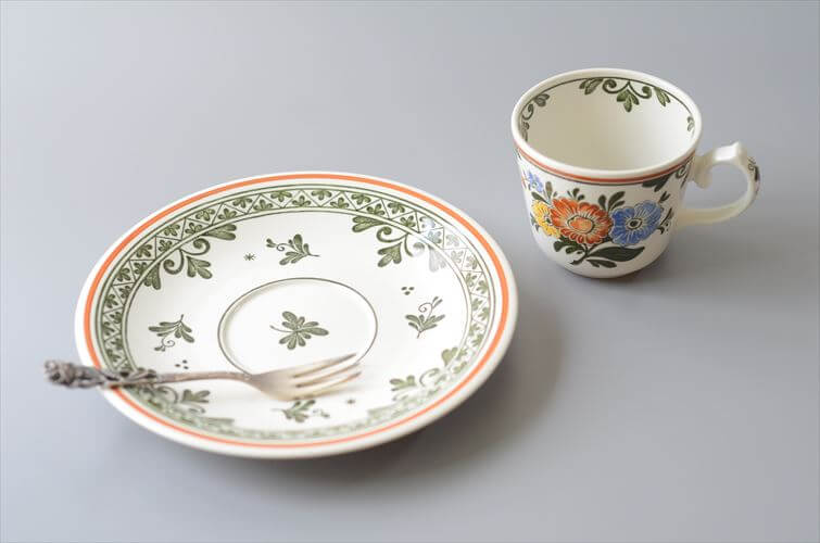 ドイツ製 VILLEROY&BOCH Alt Amsterdam カップ&ソーサー ビレロイ＆ボッホ 陶器 アンティーク ヴィンテージ_260610