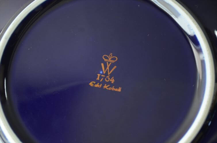 ドイツ製 Wallendorfer Porzellan 19cm プレート お皿 Echt Kobalt ヴァレンドルフ 食器 ヴィンテージ アンティーク_260610
