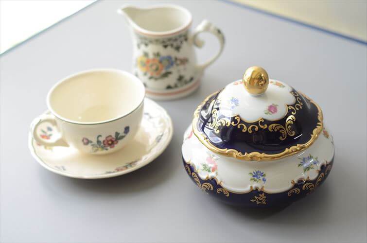 ドイツ製 Wallendorfer Porzellan ボンボニエール ポット Echt Kobalt ヴァレンドルフ 食器 ヴィンテージ アンティーク_260610