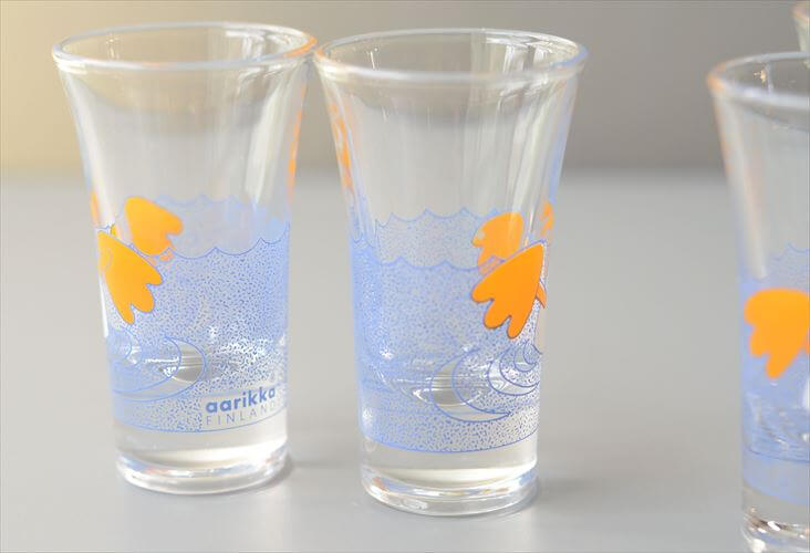 フィンランド製 aarikka Allu sukeltaa ショットグラス アーリッカ アッル アヒル ガラス ミニグラス 北欧 フィンランド アンティーク_260615