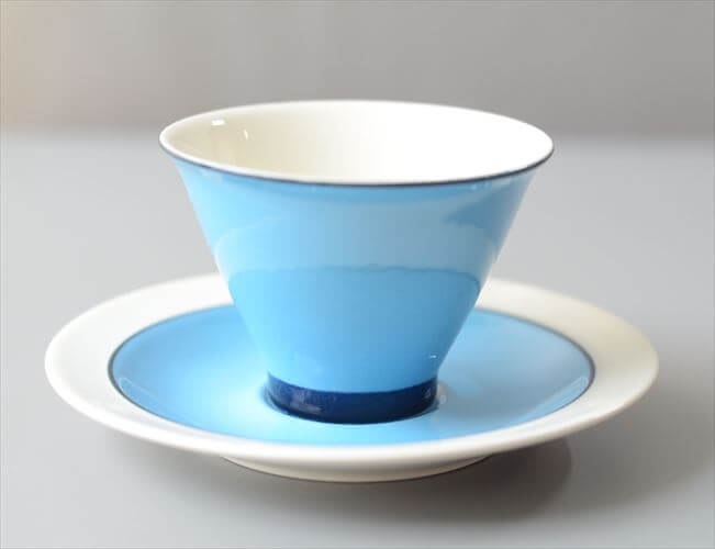 ARABIA アラビア Harlekin Turquoise カップ&ソーサー ハレキン Inkeri Leivo 北欧食器 フィンランド ヴィンテージ アンティーク_260616
