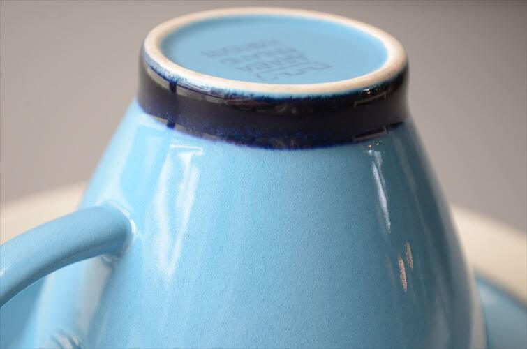 ARABIA アラビア Harlekin Turquoise カップ&ソーサー ハレキン Inkeri Leivo 北欧食器 フィンランド ヴィンテージ アンティーク_260616