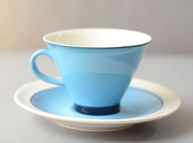 ARABIA アラビア Harlekin Turquoise カップ&ソーサー ハレキン カーニバル Inkeri Leivo 北欧食器 フィンランド ヴィンテージ アンティーク_260616