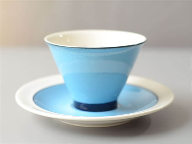 ARABIA アラビア Harlekin Turquoise カップ&ソーサー ハレキン カーニバル Inkeri Leivo 北欧食器 フィンランド ヴィンテージ アンティーク_260616