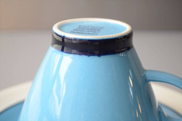 ARABIA アラビア Harlekin Turquoise カップ&ソーサー ハレキン カーニバル Inkeri Leivo 北欧食器 フィンランド ヴィンテージ アンティーク_260616