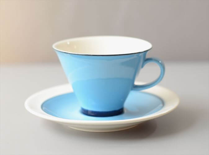 ARABIA アラビア Harlekin Turquoise カップ&ソーサー ハレキン カーニバル Inkeri Leivo 北欧食器 フィンランド ヴィンテージ アンティーク_260616