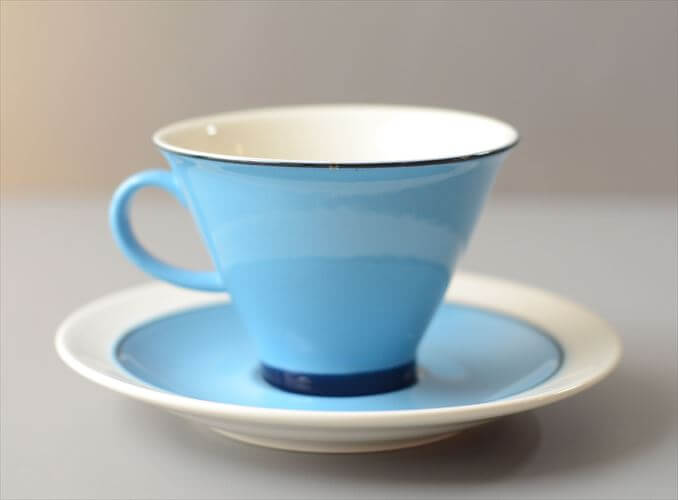 ARABIA アラビア Harlekin Turquoise カップ&ソーサー ハレキン カーニバル Inkeri Leivo 北欧食器 フィンランド ヴィンテージ アンティーク_260616