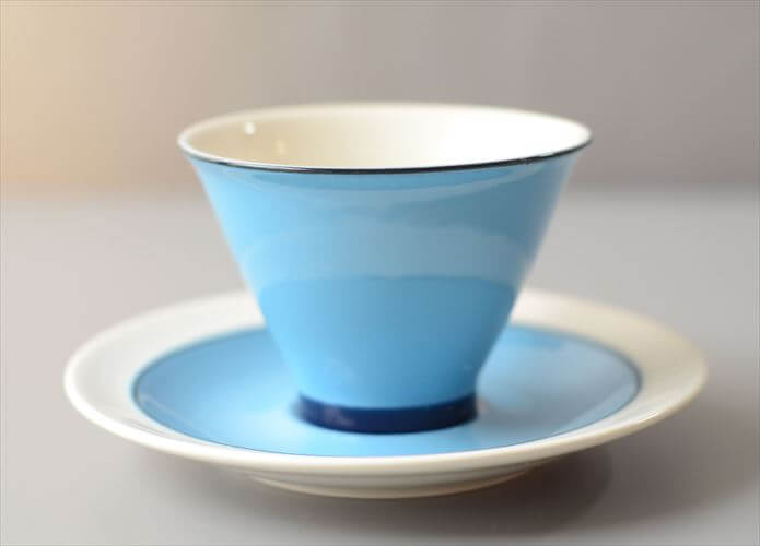 ARABIA アラビア Harlekin Turquoise カップ&ソーサー ハレキン カーニバル Inkeri Leivo 北欧食器 フィンランド ヴィンテージ アンティーク_260616