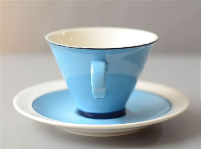 ARABIA アラビア Harlekin Turquoise カップ&ソーサー ハレキン カーニバル Inkeri Leivo 北欧食器 フィンランド ヴィンテージ アンティーク_260616