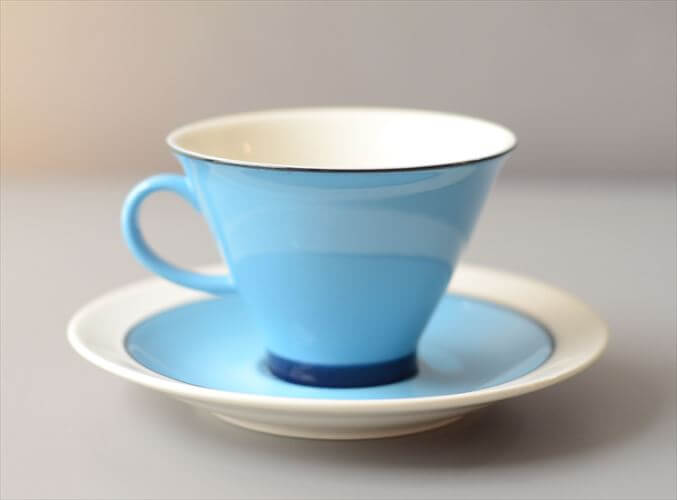 ARABIA アラビア Harlekin Turquoise カップ&ソーサー ハレキン カーニバル Inkeri Leivo 北欧食器 フィンランド ヴィンテージ アンティーク_260616