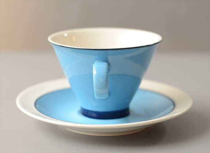ARABIA アラビア Harlekin Turquoise カップ&ソーサー ハレキン カーニバル Inkeri Leivo 北欧食器 フィンランド ヴィンテージ アンティーク_260616