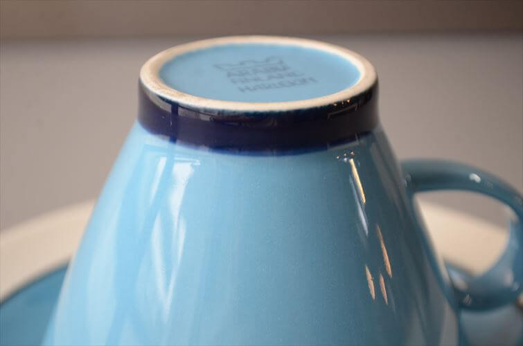ARABIA アラビア Harlekin Turquoise カップ&ソーサー ハレキン カーニバル Inkeri Leivo 北欧食器 フィンランド ヴィンテージ アンティーク_260616