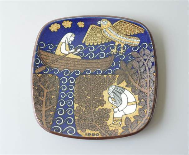ARABIA アラビア Kalevala 1980年 イヤープレート Raija Uosikkinen カレワラ フィンランド 絵皿 陶板 北欧 ヴィンテージ_260617