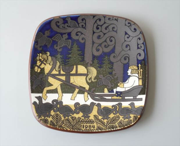 ARABIA アラビア Kalevala 1984年 イヤープレート Raija Uosikkinen カレワラ フィンランド 絵皿 陶板 北欧 ヴィンテージ_260617