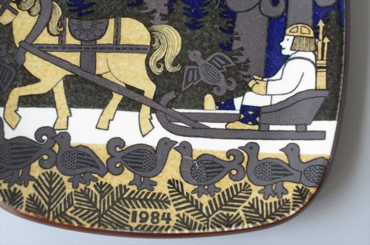 ARABIA アラビア Kalevala 1984年 イヤープレート Raija Uosikkinen カレワラ フィンランド 絵皿 陶板 北欧 ヴィンテージ_260617