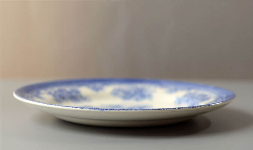 ノルウェー製 Egersund 青い鳥とお花の絵皿 23cm イーエスンド Fajance ピクチャープレート 北欧 ヴィンテージ アンティーク