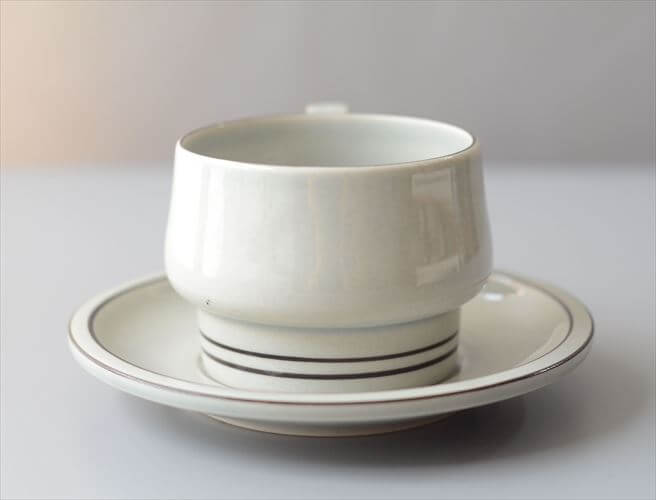 デンマーク製 クイストゴー columbia ティーカップ＆ソーサー コロンビア B&G Bing & Grondahl J.H.Quistgaard 北欧ヴィンテージ アンティーク_260703
