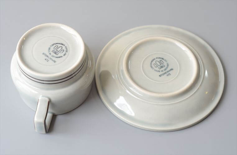 デンマーク製 クイストゴー columbia ティーカップ＆ソーサー コロンビア B&G Bing & Grondahl J.H.Quistgaard 北欧ヴィンテージ アンティーク_260703