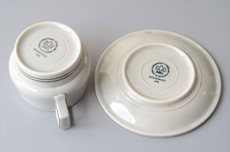 デンマーク製 クイストゴー columbia ティーカップ＆ソーサー コロンビア B&G Bing & Grondahl J.H.Quistgaard 北欧ヴィンテージ アンティーク_260703