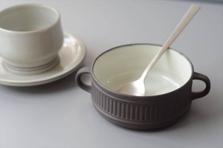 デンマーク製 DANSK Flamestone 持ち手付き スープボウル 器 クイストゴー J.H.Quistgaard 北欧ヴィンテージ アンティーク_260703