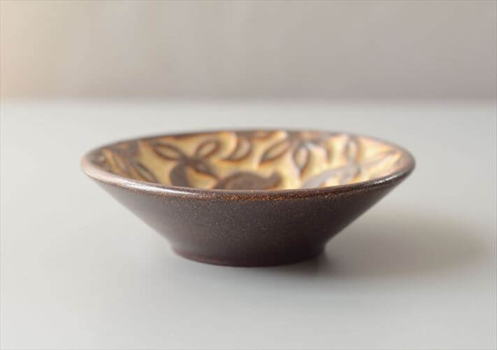 デンマーク製 Michael Anderson かわいい鹿のレリーフ 小皿 12.5cm トレー 豆皿 ミケルアナセン 北欧 ヴィンテージ_260716