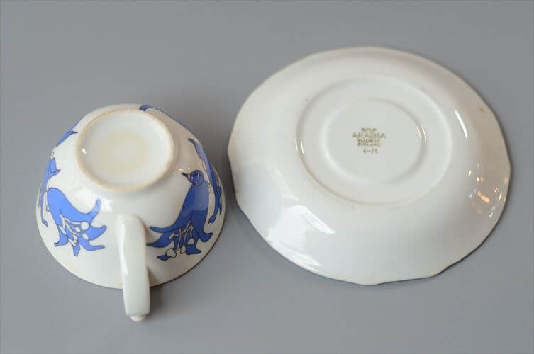 1960～70年代 ARABIA アラビア Lilja カップ＆ソーサー リリヤ Laila Hakala 北欧 食器 フィンランド 陶器 ヴィンテージ_260729