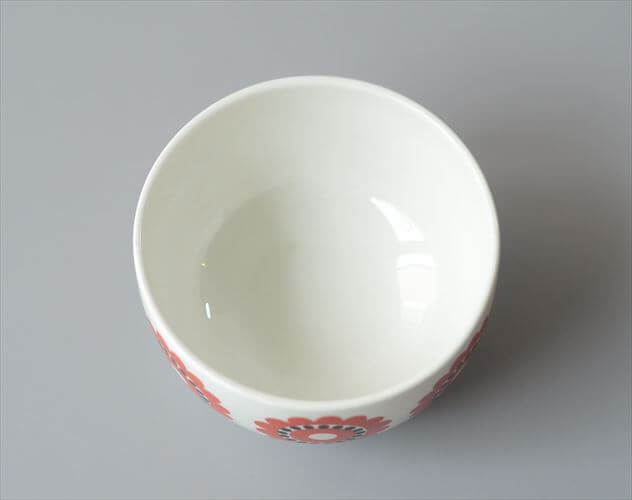 1970年代 ARABIA アラビア 赤い花柄 シュガーボウル KMモデル Goran Back Punainen kukka 北欧 食器 フィンランド 陶器 ヴィンテージ_260818