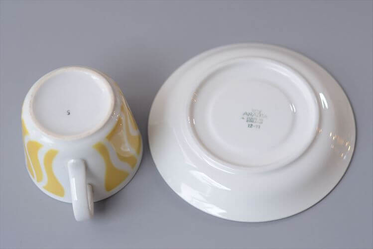 ARABIA アラビア STENCIL Seepra カップ＆ソーサー ステンシル AAモデル Kaj Franck 北欧食器 フィンランド アンティーク ヴィンテージ_260818