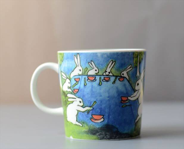ARABIA Helja.L.Sundstrom 2003年 Chef Bunnies マグカップ アラビア ヘルヤ スープクッキングウサギ フィンランド北欧 ヴィンテージ