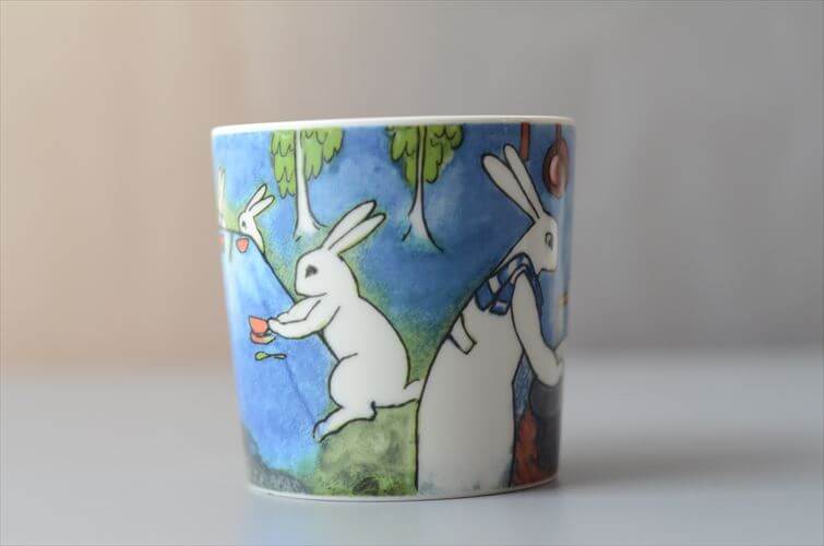 ARABIA Helja.L.Sundstrom 2003年 Chef Bunnies マグカップ アラビア ヘルヤ スープクッキングウサギ フィンランド北欧 ヴィンテージ