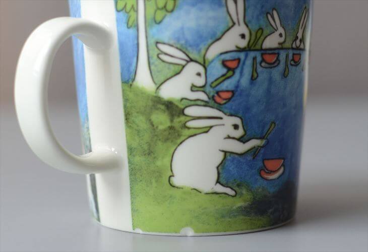 ARABIA Helja.L.Sundstrom 2003年 Chef Bunnies マグカップ アラビア ヘルヤ スープクッキングウサギ フィンランド北欧 ヴィンテージ