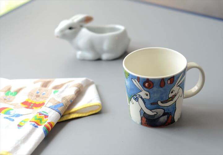 ARABIA Helja.L.Sundstrom 2003年 Chef Bunnies マグカップ アラビア ヘルヤ スープクッキングウサギ フィンランド北欧 ヴィンテージ