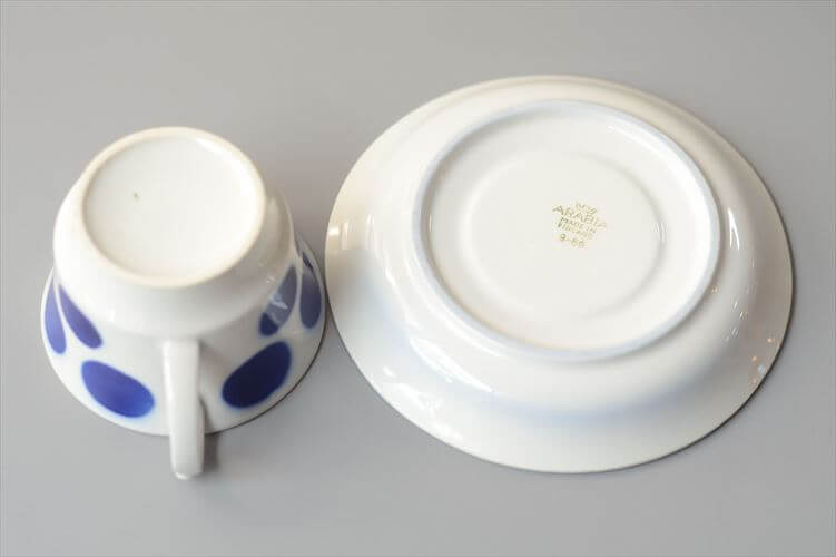 ARABIA アラビア STENCIL カップ＆ソーサー ステンシル EPモデル Greta-Lisa Jaderholn 北欧食器 フィンランド アンティーク ヴィンテージ_260820