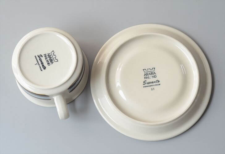 ARABIA アラビア Suvanto ティーカップ&ソーサー スヴァント 北欧食器 フィンランド アンティーク ヴィンテージ_260831