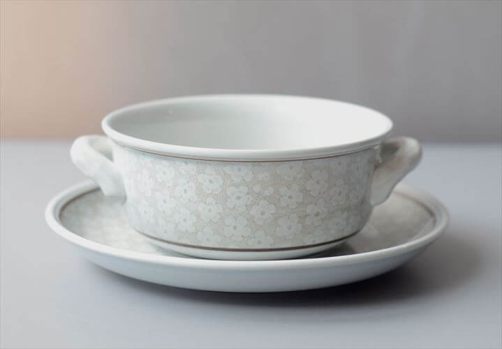 ドイツ製 VILLEROY&BOCH Dalarna 両手付きスープボウル＆ソーサー ビレロイ＆ボッホ ダラーナ 陶器 アンティーク ヴィンテージ_260915