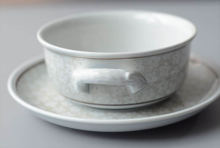 ドイツ製 VILLEROY&BOCH Dalarna 両手付きスープボウル＆ソーサー ビレロイ＆ボッホ ダラーナ 陶器 アンティーク ヴィンテージ_260915