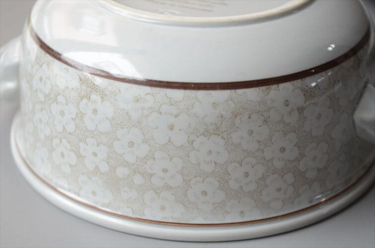 ドイツ製 VILLEROY&BOCH Dalarna 両手付きスープボウル＆ソーサー ビレロイ＆ボッホ ダラーナ 陶器 アンティーク ヴィンテージ_260915
