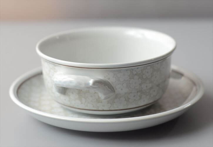 ドイツ製 VILLEROY&BOCH Dalarna 両手付きスープボウル＆ソーサー ビレロイ＆ボッホ ダラーナ 陶器 アンティーク ヴィンテージ_260915