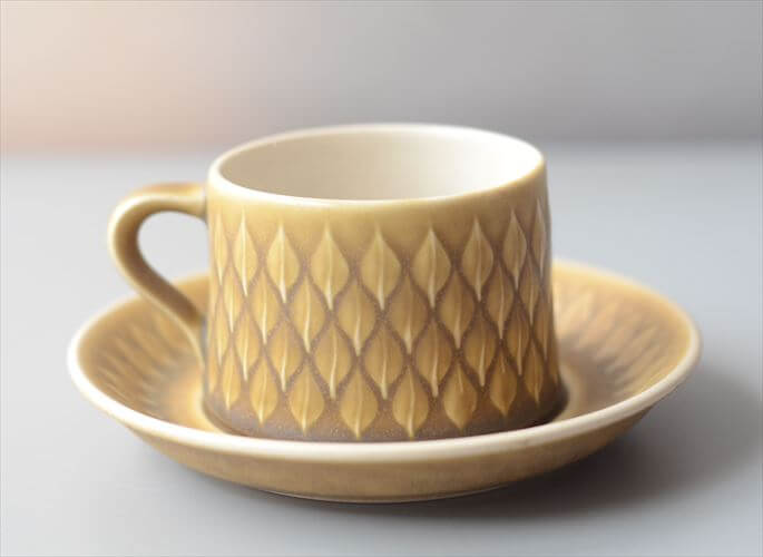 デンマーク製 クイストゴー レリーフ カップ&ソーサー relief B&G Bing & Grondahl J.H.Quistgaard 北欧ヴィンテージ アンティーク_260918