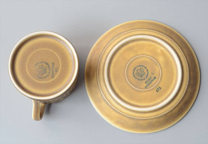 デンマーク製 クイストゴー レリーフ カップ&ソーサー relief B&G Bing & Grondahl J.H.Quistgaard 北欧ヴィンテージ アンティーク_260918