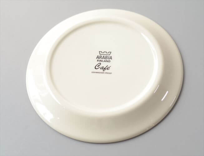 美品 ARABIA アラビア Cafe カフェ 17cm プレート お皿 北欧 食器 フィンランド 陶器 ヴィンテージ アンティーク_260925