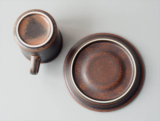 ARABIA アラビア ルスカ カップ＆ソーサー Ruska 7.5cm高 小サイズ 北欧食器 フィンランド 陶器 北欧 ヴィンテージ アンティーク_260930